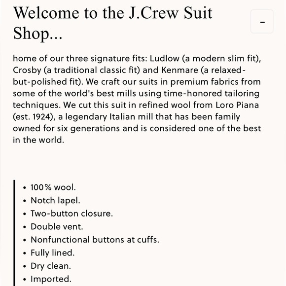 J Crew x Loro Piana NWT Kenmare Relaxed-fit Suit Jacket in Italian Wool Sz 46L - Picture 6 of 15